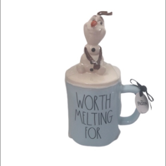 ❄️🆕 New Rae Dunn Olaf Worth Melting For Mug with Topper - Picture 2 of 7